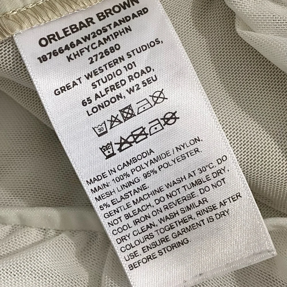 Orlebar Brown Standard Swim Hybrid Shorts Trunks Size 30 Khaki - Picture 13 of 15